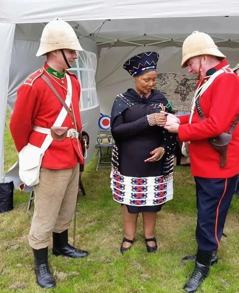 Princess Zama-Zulu at a historical commemoration in Brecon